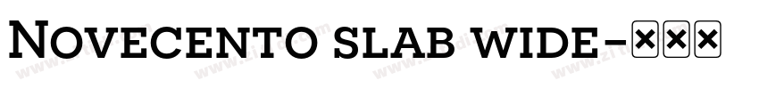 Novecento slab wide字体转换